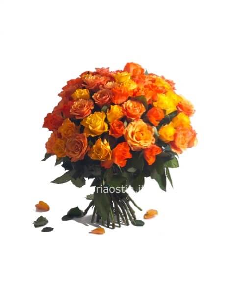 Bouquet dai toni arancio e giallo