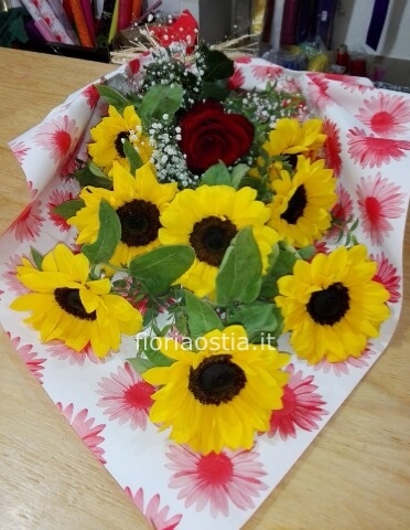 fascio di girasoli