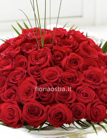 100 Rose rosse a stelo di prima scelta