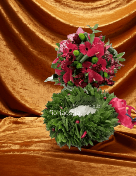 Bouquet + coroncina laurea