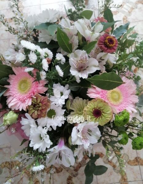 Bouquet bianco e rosa